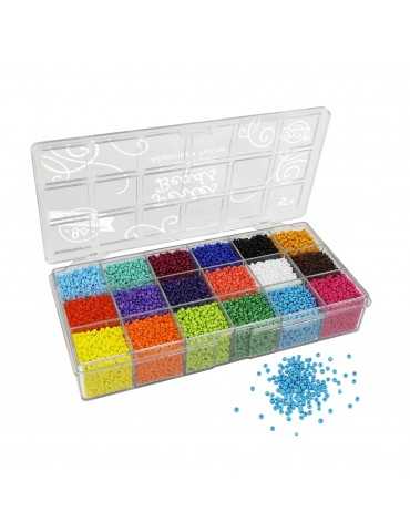 BEADS BOX COLOURED OPAQUE 18 COLORS